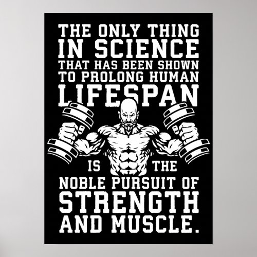 Pursuit Of Strength and Muscle _ Old Man Workout Poster