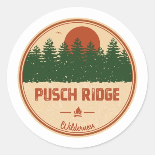 Pusch Ridge Wilderness Arizona Classic Round Sticker