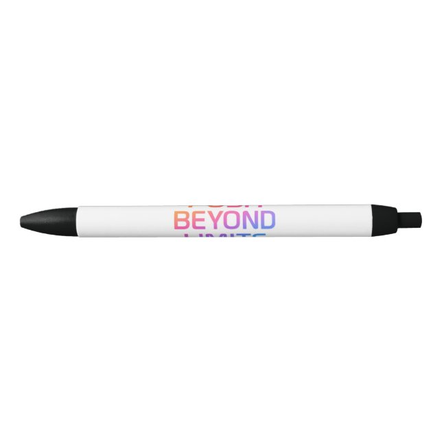 Push Beyond Limits – Motivational Gradient Text  Pen (Front)