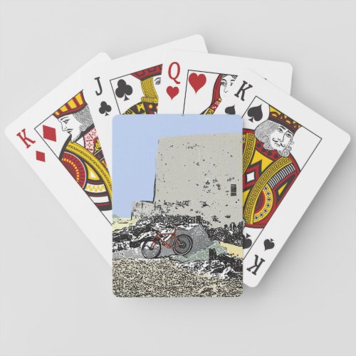 Push Bike and Martello Tower Hythe Kent  Playing C Poker Cards