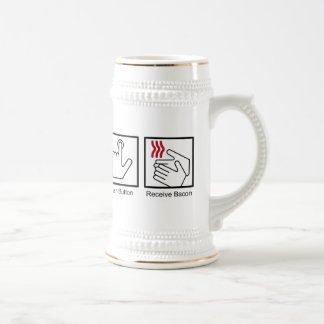 Push Button, Receive Bacon - Bacon Dispenser Beer Stein