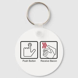 Push Button, Receive Bacon - Bacon Dispenser Keychain