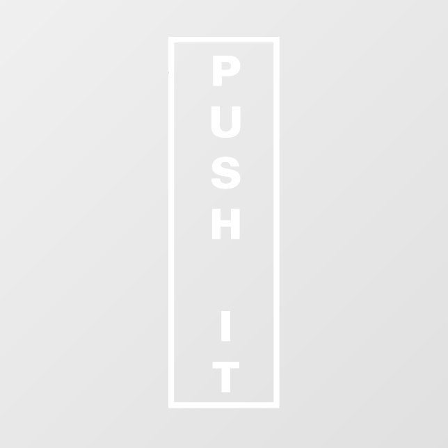 Push Door Sign Minimalist door sign (Sheet)