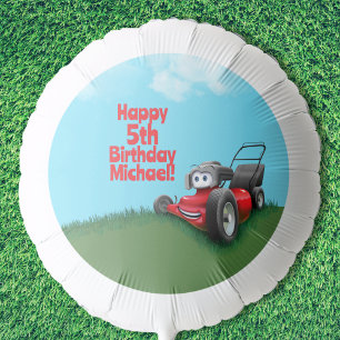 Push Lawn Mower Birthday Party Balloon