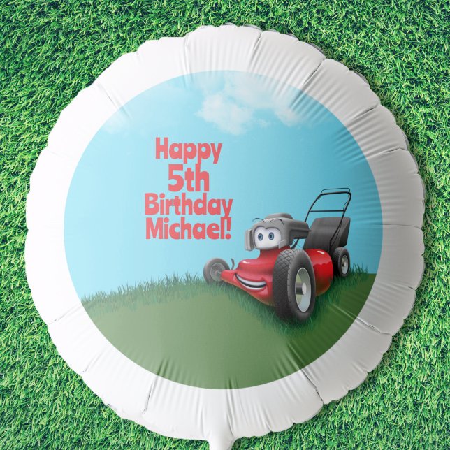 Push Lawn Mower Birthday Party Balloon (Creator Uploaded)
