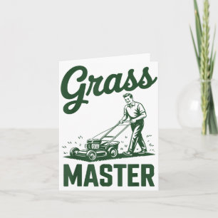 Push Lawn Mower Legend Gr Master Dad Funny Mowing Card