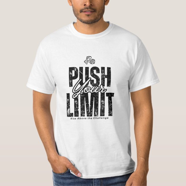 Push Limit. Best For Gym Rat Guy🏋️ T-Shirt (Front)