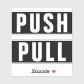 Push & Pull Door Decal Set - Die Cut Stickers For Entrance/Exit, One Of Each
