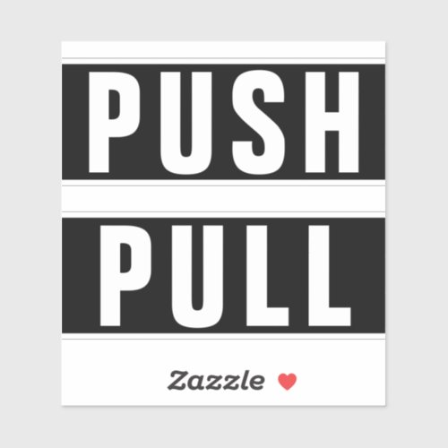 Push Pull Door Sticker