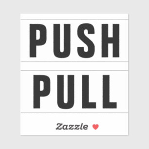 Push Pull Door Sticker