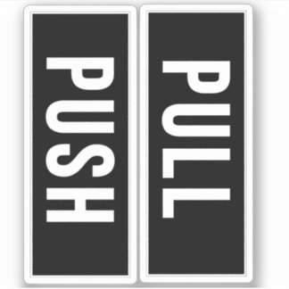 Push-Pull-Door-Vertical-Stickers-Sign Sticker