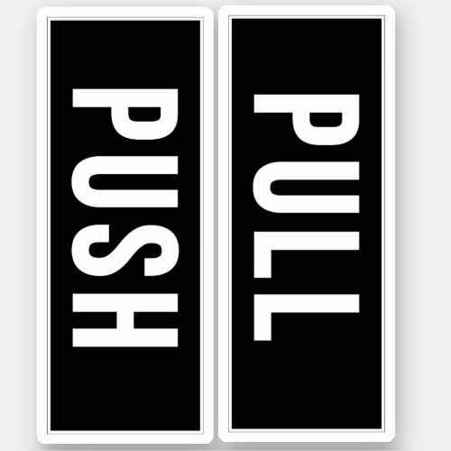 Push_Pull_Door_Vertical_Stickers_Sign Sticker