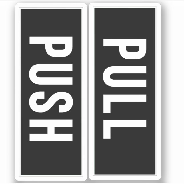 Push-Pull-Door-Vertical-Stickers-Sign Sticker (Front)