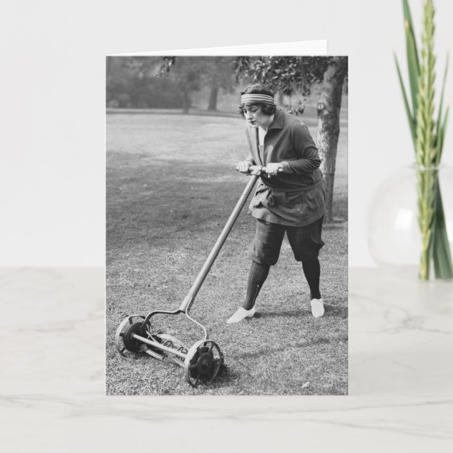 Push Reel Mower, 1910s Card (Front)