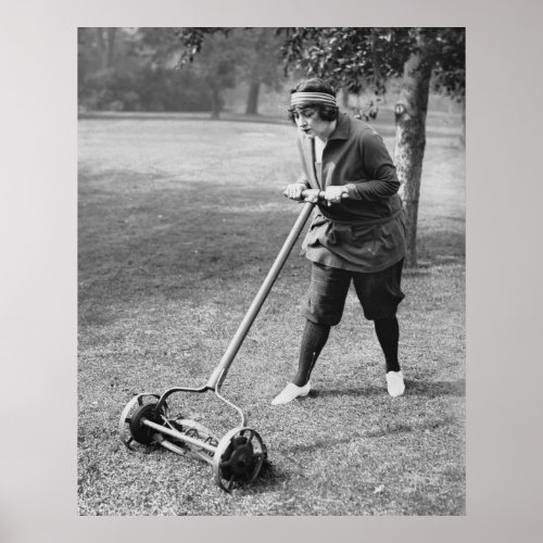 Push Reel Mower 1910s Poster