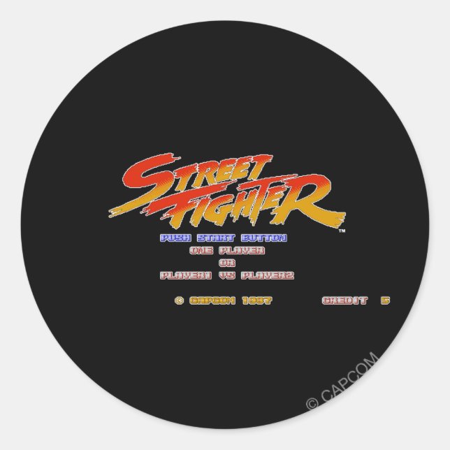 Push Start Classic Round Sticker (Front)