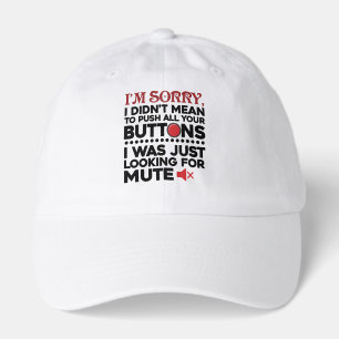 Push Your Buttons Gag Personalized Hat