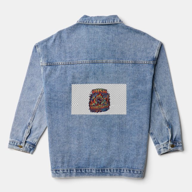 Push Your Limits.T-Shirt Denim Jacket (Back)