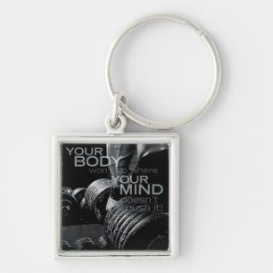 Push Your Mind and Body - Workout Motivational Keychain