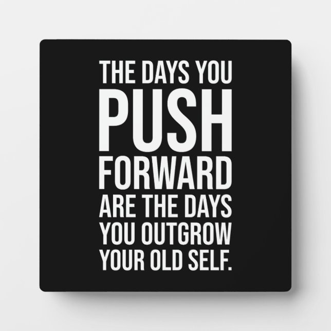Push Yourself, Gym, Hustle, Success Motivational Plaque (Front)