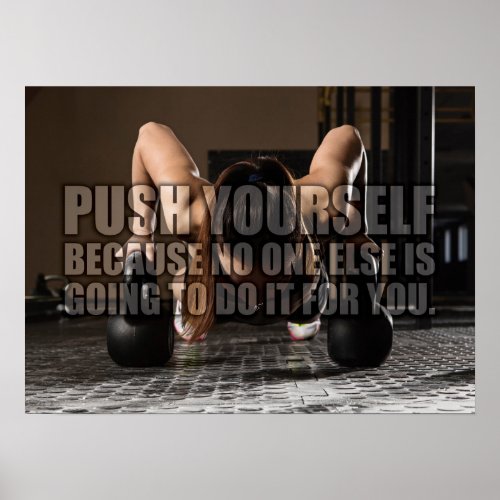 Push Yourself _ Workout Fitness Motivational Poster