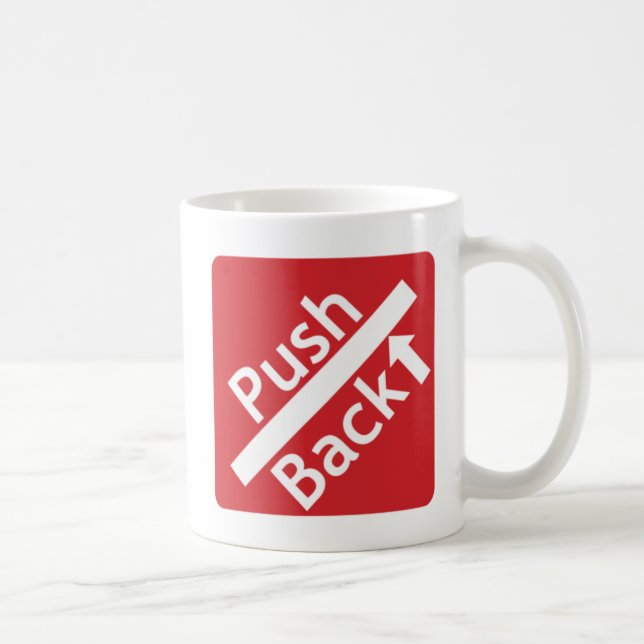PushBack Coffee Mug (Right)