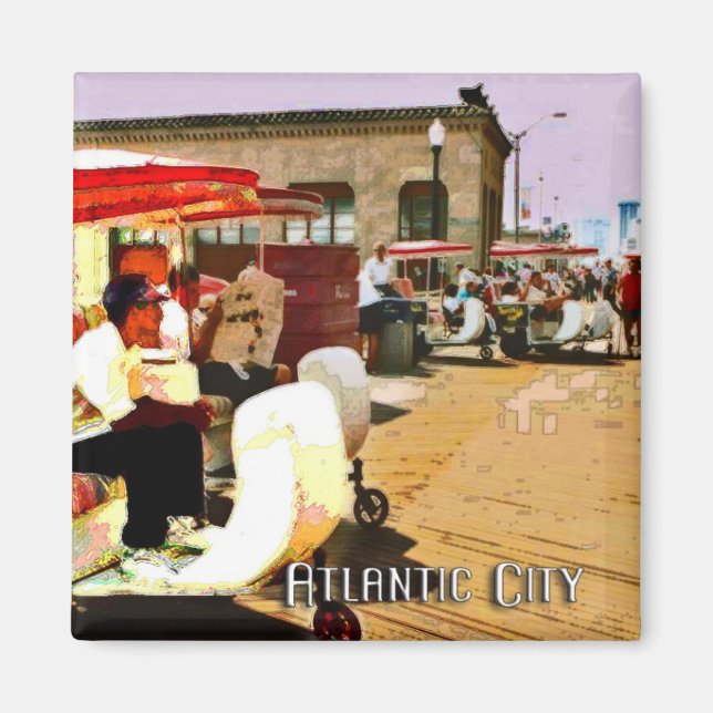 Pushcart on the boardwalk magnet (Front)