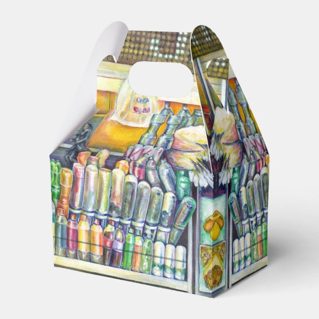 Pushcart Paradise Favor Boxes (Front Side)