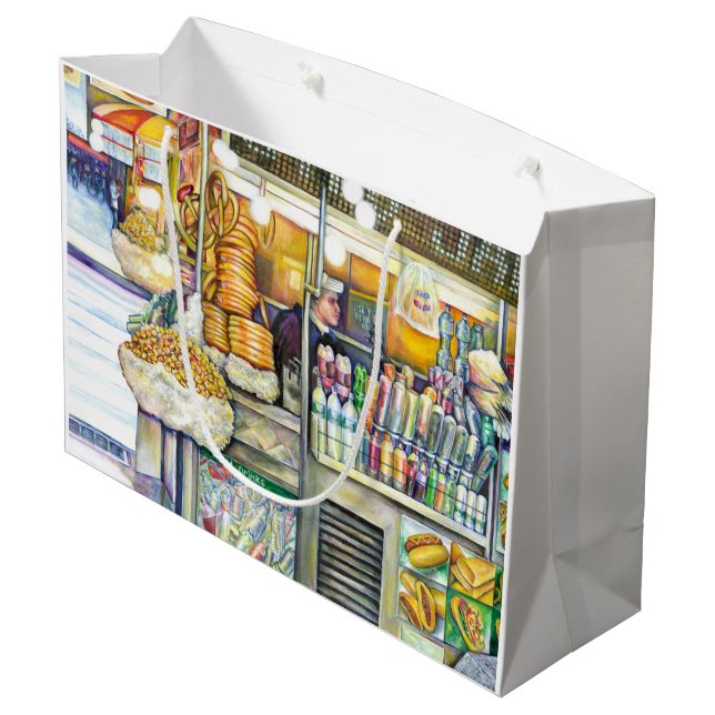 Pushcart Paradise Large Gift Bag (Back Angled)