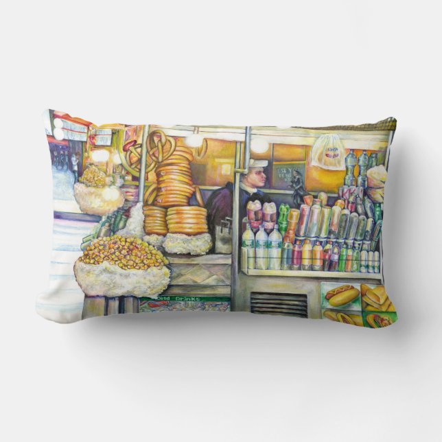 Pushcart Paradise Lumbar Pillow (Front)