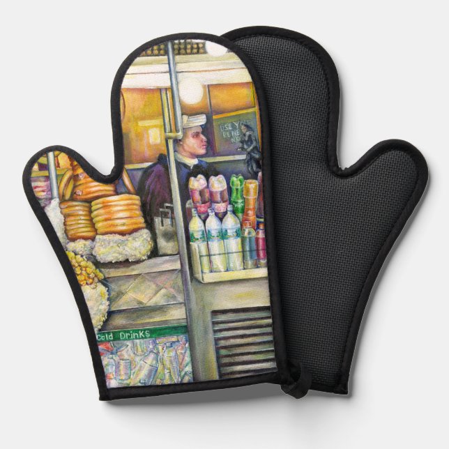 Pushcart Paradise Oven Mitt (Front/Back)