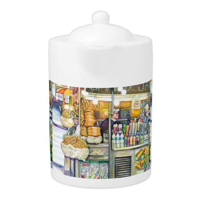 Pushcart Paradise Teapot (Front)
