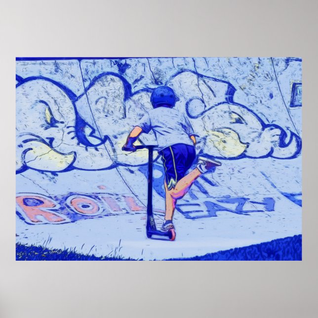 Pushin' It - Stunt Scooter Rider    Poster (Front)