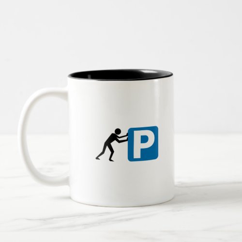 Pushin P Emojis Blue Meme Two_Tone Coffee Mug