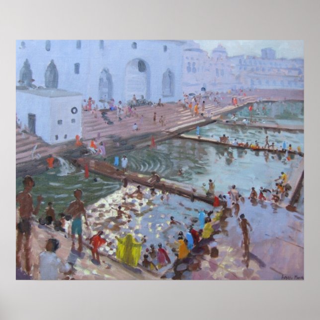 Pushkar ghats Rajasthan Poster (Front)