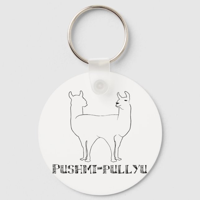 Pushmi-pullyu Keychain (Front)