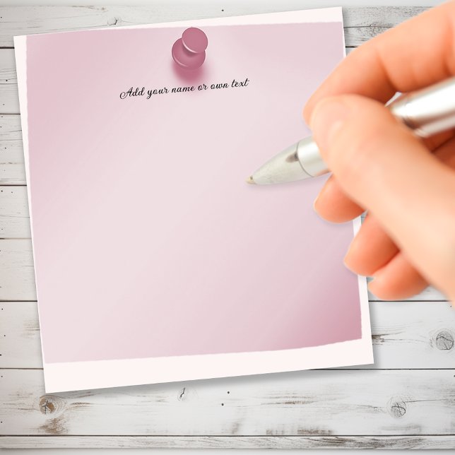 Pushpin Thumbtack Pink Customizable Notepad (Creator Uploaded)