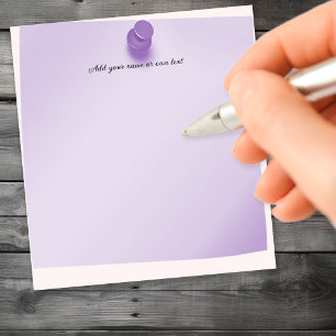 Pushpin Thumbtack Purple Customizable Notepad