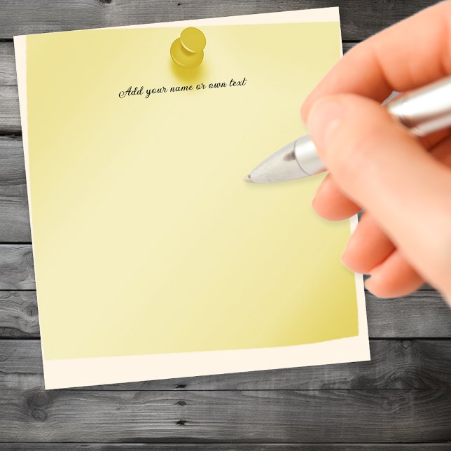 Pushpin Thumbtack Yellow Customizable Notepad (Creator Uploaded)