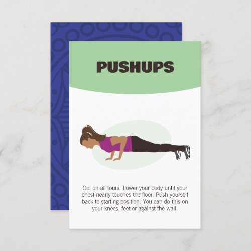 Pushups _ Personalized Exercise Fitness Cards