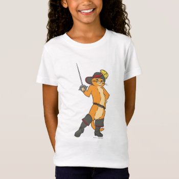 Puss Brandishes Sword T-shirt by pussinboots at Zazzle