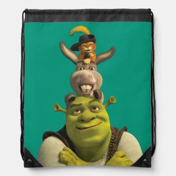 Puss In Boots  Donkey  And Shrek Drawstring Bag by ShrekStore at Zazzle