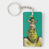 Puss In Boots, Donkey, And Shrek Keychain