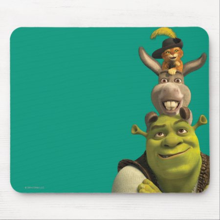 Puss In Boots, Donkey, And Shrek Mouse Pad