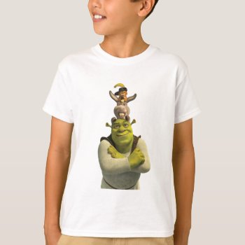 Puss In Boots  Donkey  And Shrek T-shirt by ShrekStore at Zazzle