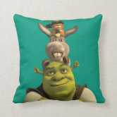 The Shrek Family Throw Pillow, Shrek Fiona _amp_ Shrek Get Ogre It Throw  Pillow