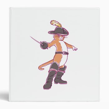 Puss In Boots Illustration 3 Ring Binder by pussinboots at Zazzle