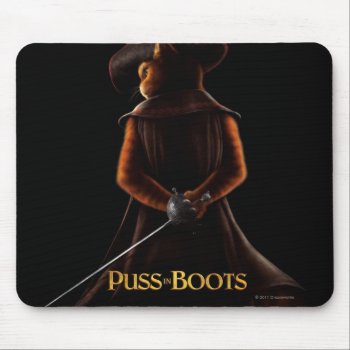 Puss In Boots Poster Blk Mouse Pad by pussinboots at Zazzle