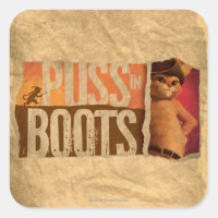Puss in Boots Square Sticker