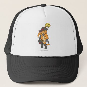 Puss Running Trucker Hat by pussinboots at Zazzle
